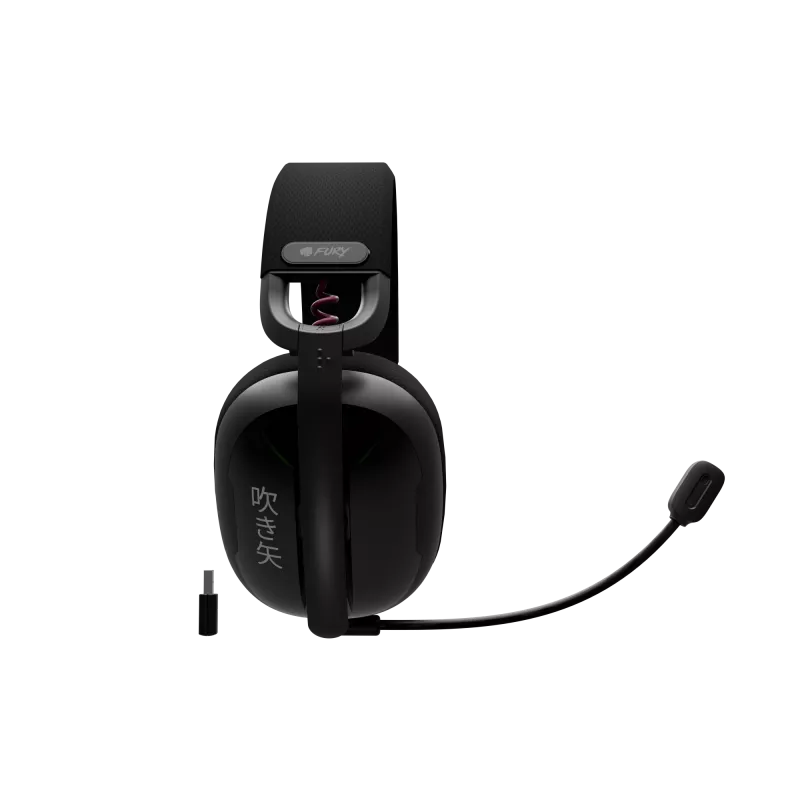 Genesis Fury Fukiya F6 bezvadu spēļu austiņas, Bluetooth 5.4, melnas