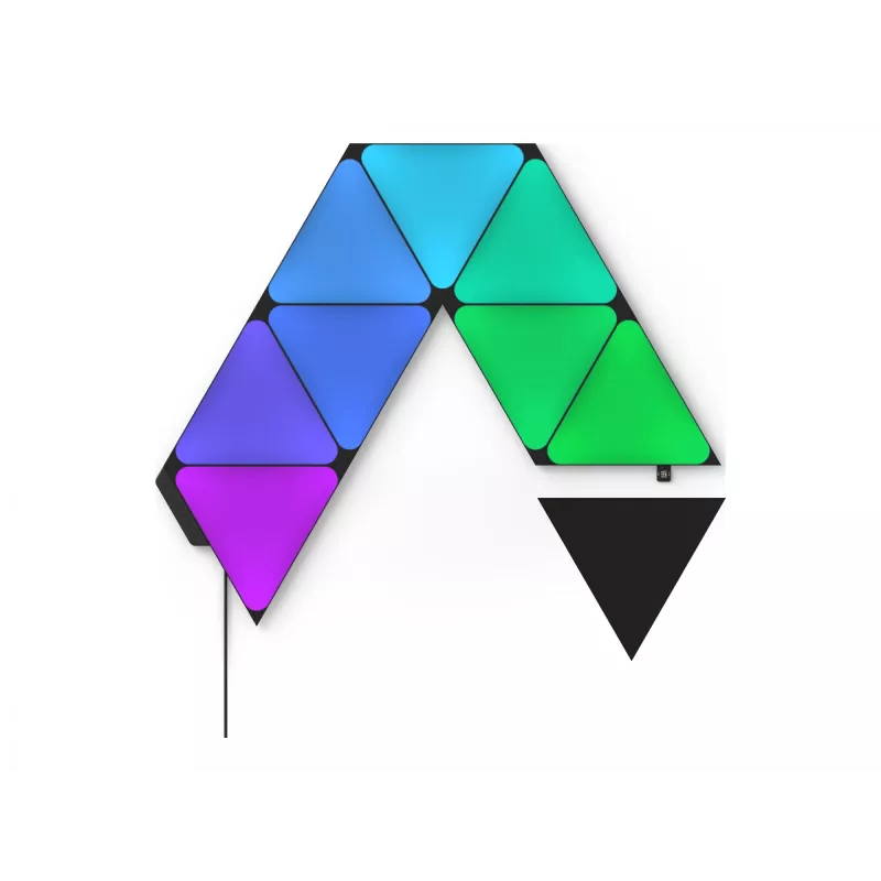 Nanoleaf Shapes Ultra Black Triangles Starter Kit NL47-0102TW-9PK — viedās sienas gaismas paneļi