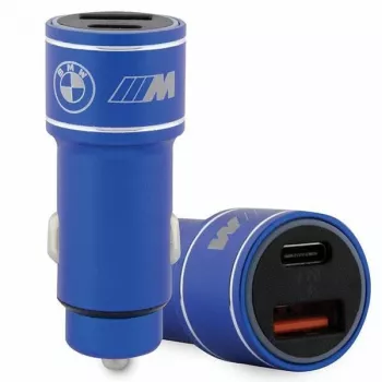 Auto lādētājs 20W PD-QC 3.0 Ātrā uzlāde Zils