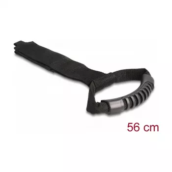 DeLOCK Pārnēsāšanas siksna ar Velcro stiprinājumu L 560 x W 50 mm melna 2 gab.