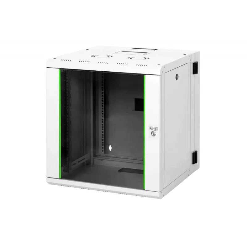 Sienas stiprinājuma skapis Digitus DN-19 12-U-3 divsekciju ar pagriežamām durvīm