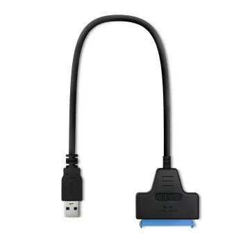 Adapteris QOLTEC 51855 — ārējais M.2 NVMe/NGFF uz USB 3.0 adapteris, 10 Gb/s, 2.5 collu/M.2 diskiem, melns