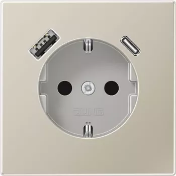 Jung ES1520-15CA SCHUKO kontaktligzda ar USB Type-C