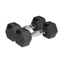 Hanteles ar gumijotu čugunu HEX 2x6 kg REBEL ACTIVE