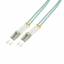 Logilink optiskais savienotājkabelis LC Multi-Mode (M) – LC Multi-Mode (M) 30 m, 50/125 µm OM3, bezhalogēna, akvamarīns (FP3LC30)