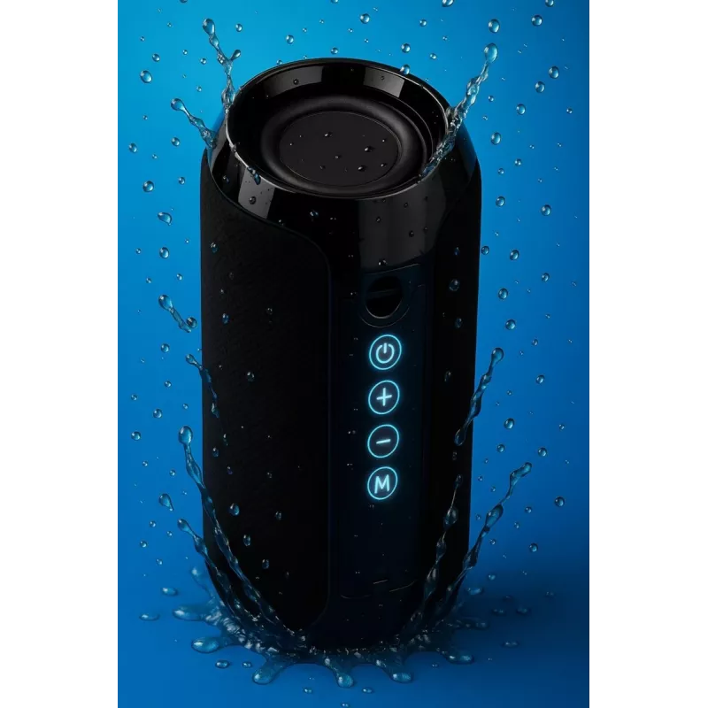 Pārnēsājams Bluetooth skaļrunis SQUEAK SQ1008 — 14W RMS, Bluetooth 5.3, 1200 mAh, IPX4, FM, LED, AUX, USB
