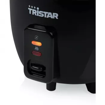 Rīsu plīts Tristar RK-6141, 0,6 L, 300 W, melna, ar pogu vadību