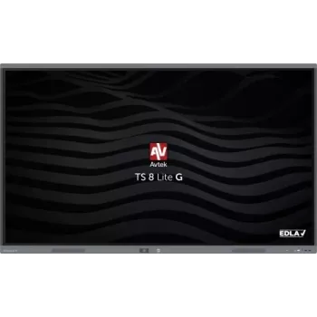 Interaktīvais 75 collu AVTEK TS 8 Lite G 75 skārienjūtīgais LED 4K 3840x2160, 420 cd/m², 50/32 pieskārienu, Android 14, 40W skaļruņi