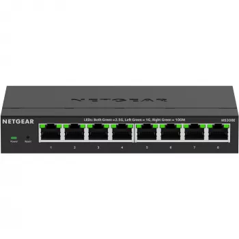 NETGEAR MS308E 8-portu 2.5G nevaldāms tīkla slēdzis (100/1000/2500) Melns