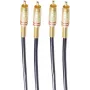 shiverpeaks BASIC-S 2x RCA - 2x RCA Audio kabelis 1,5 m, melns - zelts (BS40222)