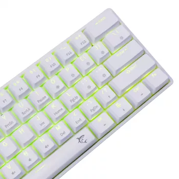 Vadāma mehāniskā tastatūra White Shark Shinobi-2 (GK-004221) — Zilas slēdži, Baltā, US izkārtojums