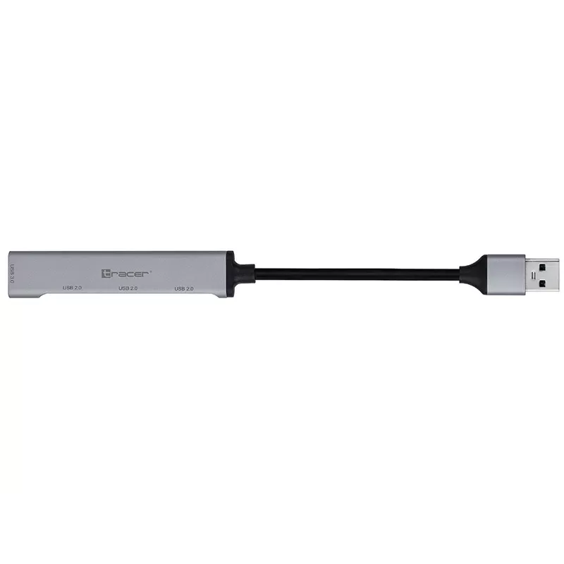 USB sadalītājs Tracer H41 ar 4 portiem, USB 3.0, alumīnija korpusā