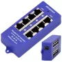 PoE Inžektors Extralink Gigabit 4-Port, 4x 1000Mb/s RJ45, 48V, Zils/Melns