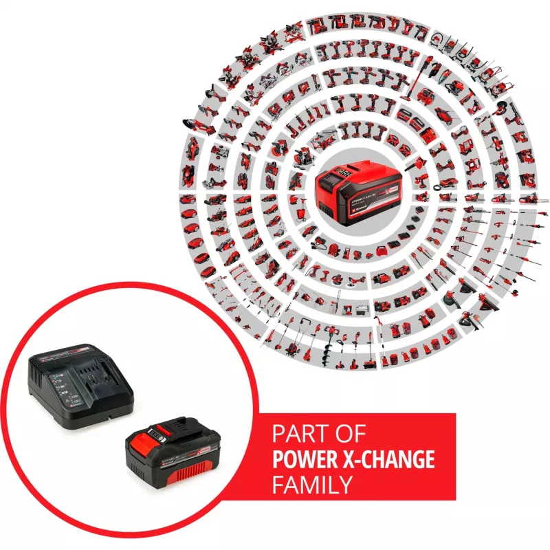 Einhell 4512042 Power X-Change sākuma komplekts, 18 V 4,0 Ah, akumulators un lādētājs