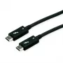 USB kabelis ROLINE 11.02.9046 1m USB 3.2 Gen 1 USB C Melns