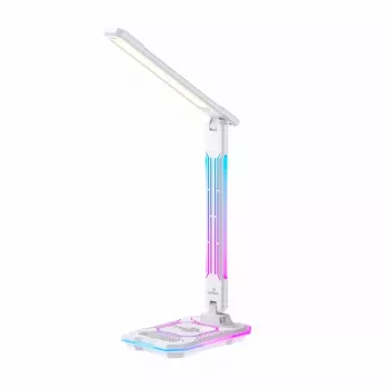 Galda lampa Hawk HW-LAMP04 balta LED regulējama, balta apdare, regulējama galva un roka