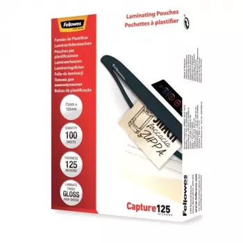 Fellowes Glossy laminēšanas kabatiņas 125 mikroni 75x105mm (5306901)