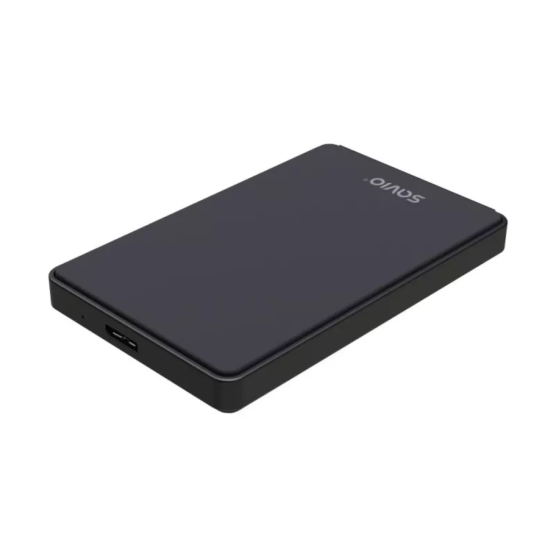 Ārējais HDD/SSD korpuss SAVIO AK-65 Melns 2.5 collu SATA USB 3.0 5 Gbit/s Micro-USB