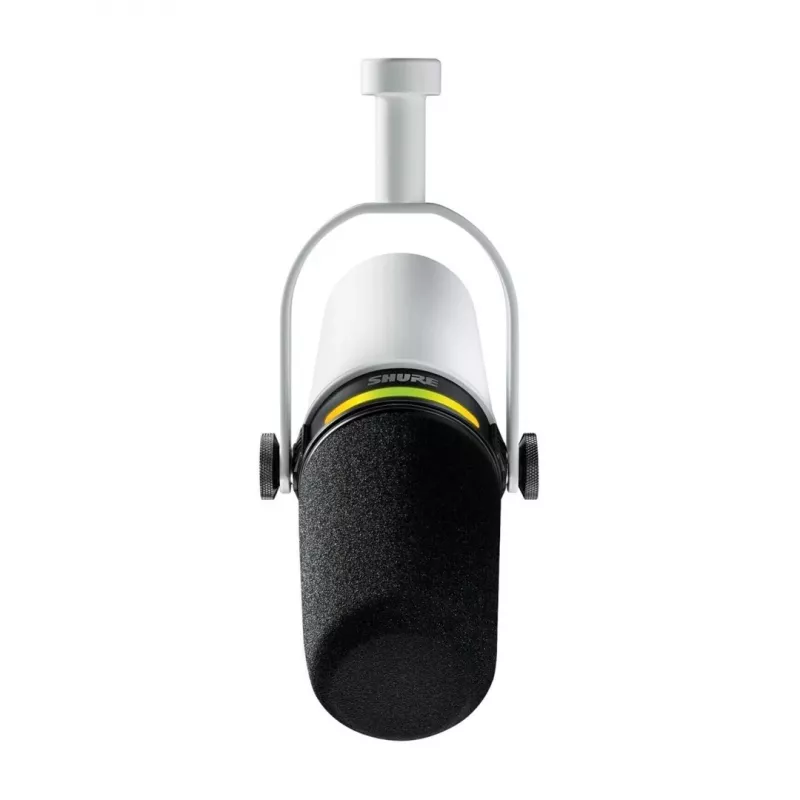 Shure MV7+-W - tribīnes/balss mikrofons ar XLR/USB-C savienotāju, balts