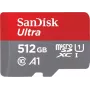 SanDisk microSDHC Ultra 512GB (UHS-1/Cl.10/100MB/s) + Adapter, planšetdatoram (00215485)