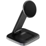 SATECHI 3-in-1 Salokāms Qi2 Bezvadu Lādētājs (Space Gray) ar A, C, G spraudņiem