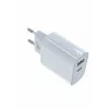 Universāls lādētājs 2x3A USB-C + USB-A Power Delivery balts