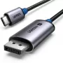 USB-C uz DisplayPort kabelis UGREEN 1 m — USB-C (tēviņš) uz DisplayPort (tēviņš), taisni savienotāji, melns