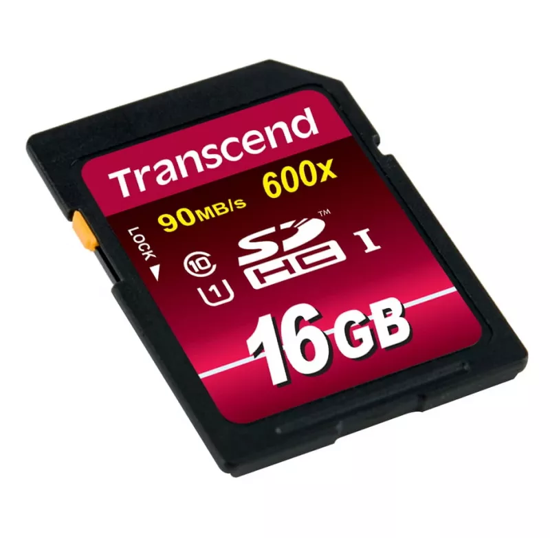 Transcend 16GB SDHC Class 10 UHS-I 600x atmiņas karte TS16GSDHC10U1