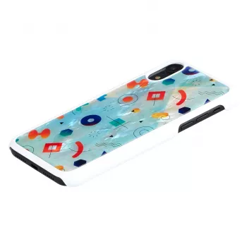iKins aizsargmaciņš iPhone XR — balts Poppin Rock