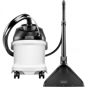 Cilindrputekļsūcējs Kärcher SE 5 — Slapjā un sausā tīrīšana, 1000 W turbīna, 4 L netīrā/4 L svaigā ūdens tvertnes, 6 m vads