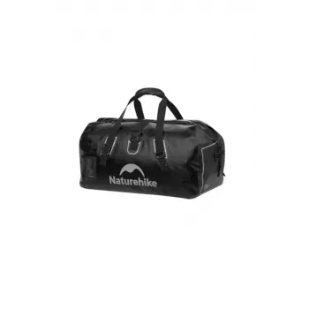 Ūdensnecaurlaidīga ceļojumu soma Naturehike Bag 90L, roll-top, melna