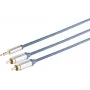 Audio kabelis ShiverPeaks 30833-MHQ-SLIM — 3,00 m, 3,5 mm ligzda uz RCA savienotājiem