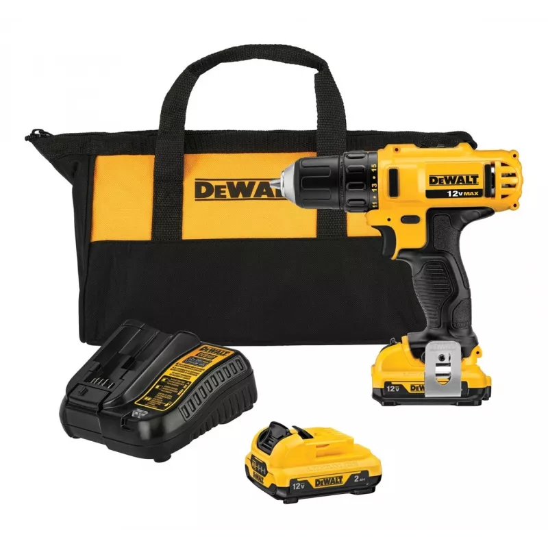 DeWALT DCD bezatslēgas 10,8V bezvadu urbjmašīna-skrūvgriezis Li-Ion, Eiropas kontaktdakša