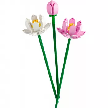 LEGO 40647 Lotus Flowers — Botāniskā kolekcija modulārs modelis, 220 gab., augstums 300 mm, vecums 8+