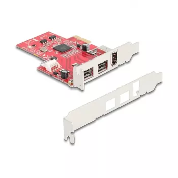 DeLOCK 90738 PCIe FireWire adapteris iekšējais IEEE 1394 sarkans