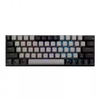 Mehāniskā spēļu tastatūra White Shark WAKIZASHI-2 US izkārtojums pelēki-melna ar sarkanajiem slēdžiem
