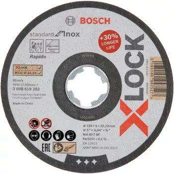 Bosch 2 608 619 262 griešanas disks nerūsējošajam tēraudam (Inox) ar X-LOCK