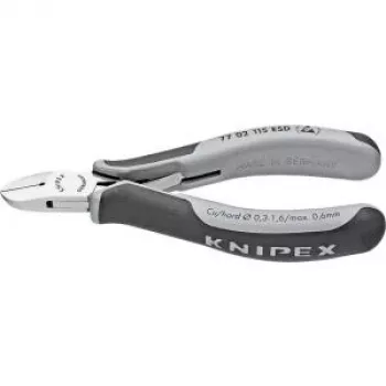 Knipex elektronikas sānu griezējs 115mm, forma 0, slīpums, mazs spoguļpolējums