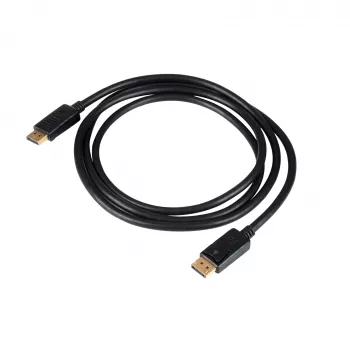 Akyga AK-AV-10 DisplayPort kabelis, spraudnis–spraudnis, zeltīti spraudņi, 1,8 m, melns