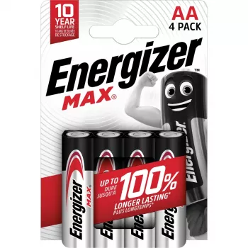 Baterija Energizer Max AA vienreizējās lietošanas sārma baterija, 1,5V