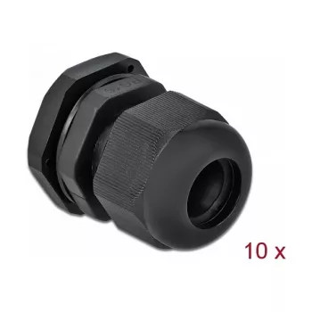 Kabeļa uzmava DeLOCK 60218 Melna Plastmasa 10 gab.