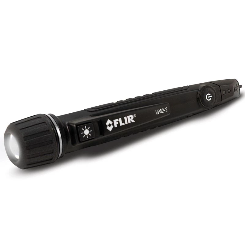 FLIR VP52-2 bezkontakta sprieguma detektors CAT IV 1000 V LED, vibrācija, akustisks, kabatas melns