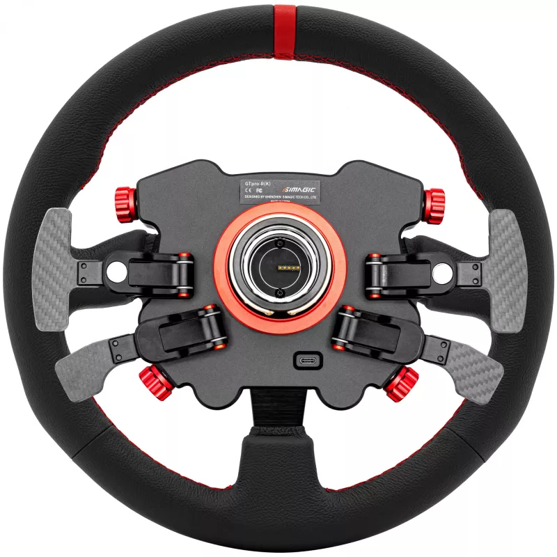 Simagic GT Pro R sacīkšu stūre ar Pro Hub, āda, 330 mm (S207)