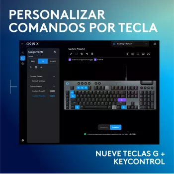 Vadu mehāniskā spēļu tastatūra Logitech G915 X Black ar RGB fona apgaismojumu