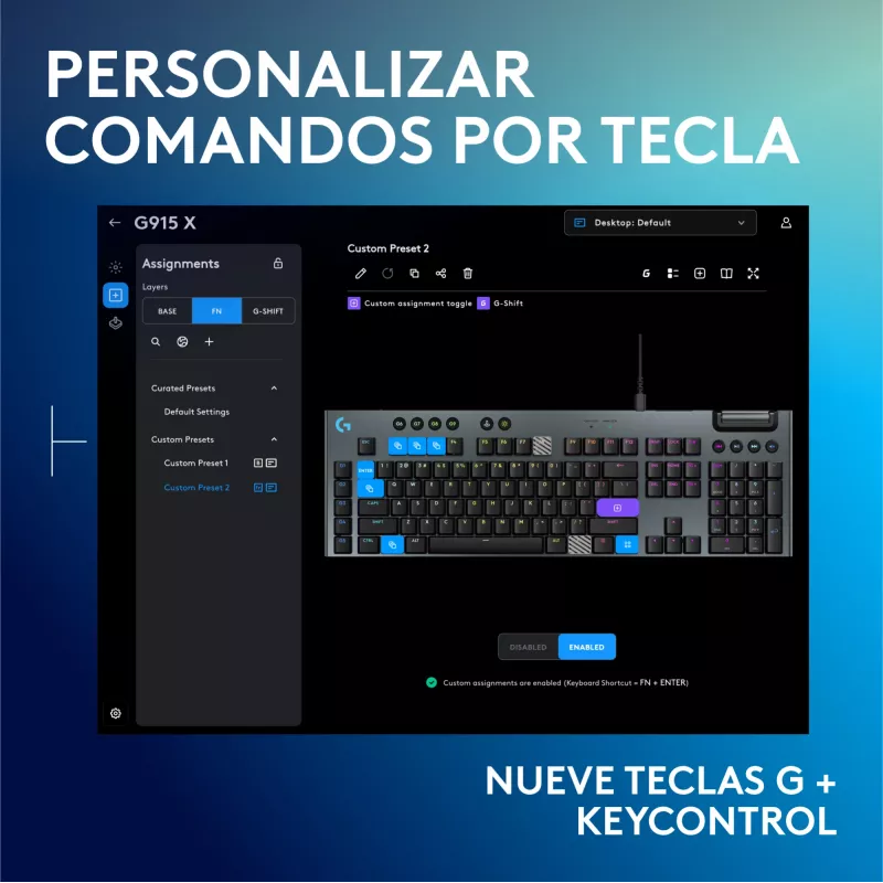 Vadu mehāniskā spēļu tastatūra Logitech G915 X Black ar RGB fona apgaismojumu