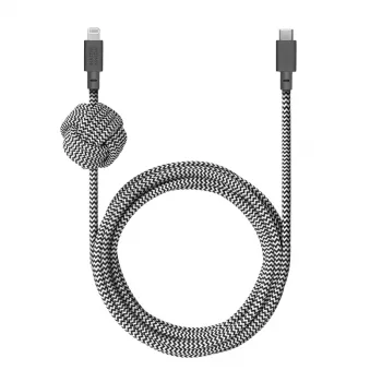 Native Union Night Cable USB-C uz Lightning kabelis, 3 m, Zebra