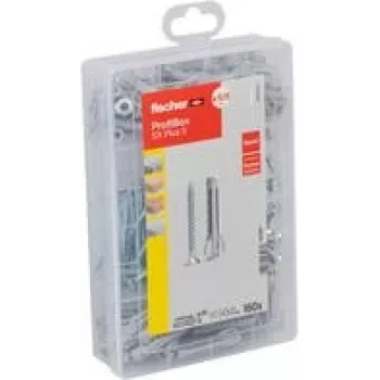 fischer Professional-Box SX Plus+ S sienas dībeļu un skrūvju komplekts 4,5/5/6/8 mm x 30/40/55 mm (567897)