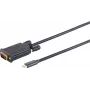 VGA kabelis ShiverPeaks BS10-59025 1 m USB C VGA (D-Sub) Melns