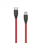 Silicone kabelis USB Type C - Lightning, 1m (sarkans)