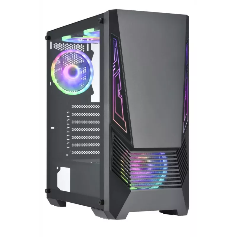 Korpuss GOLDEN TIGER Buffalo M730i Melns Midi Tower ATX/micro ATX BUFFALOM730I